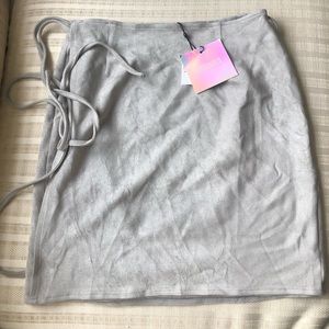 Missguided Suede Wrap Skirt